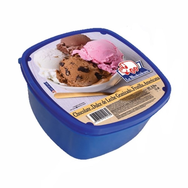 Helado Balde la Montevideana (Choc - Ddl Gran- Am - Frut ) 2.5 kg #1