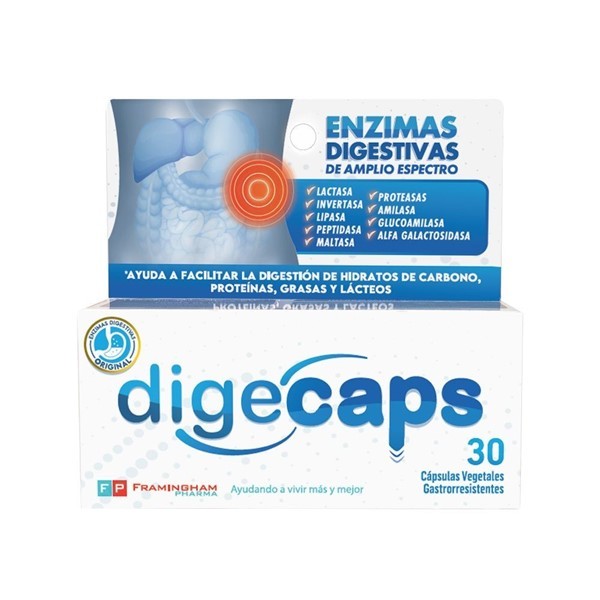 Digecaps Suplemento Dietario Enzimas Digestivas (30 Capsulas) alt