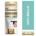 Loreal Uv Defender Protector Solar Fps50+ Anti Brillo Sin Color 40 gr #1
