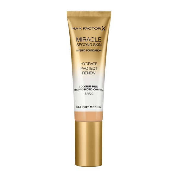 Base de Maquillaje Max Factor Miracle Second Skin Hydrate Foundation x 30 ml 04 light Medium #1