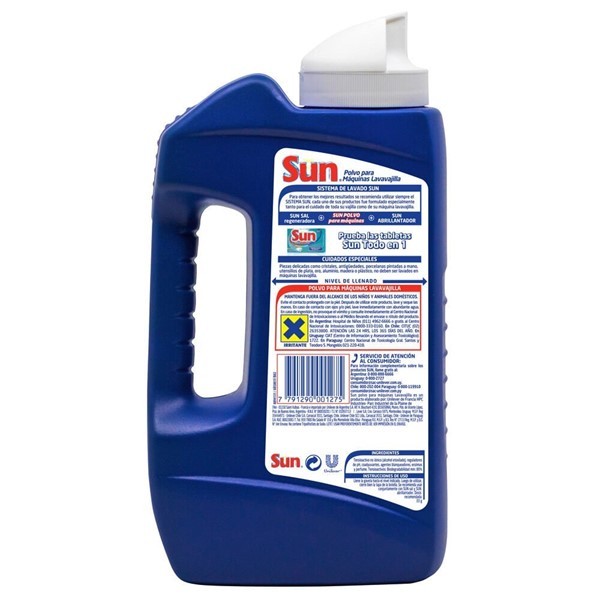 Polvo Para Máquinas Lavavajilla Sun Botella x 1 kg alt