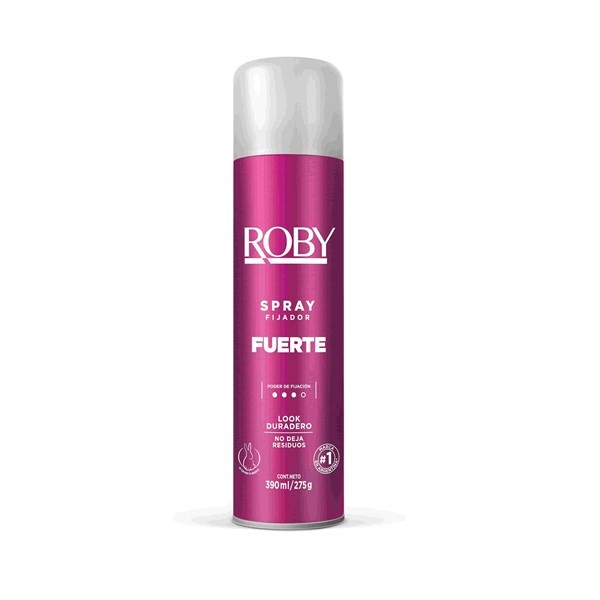 Fijador Fuerte New Roby en Spray 390 g. #1