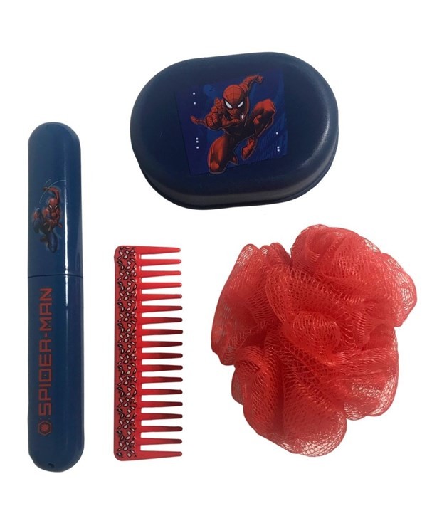 Spiderman Set de Baño (Estuche + Esponja + Peine + Jabonera + Lima) alt