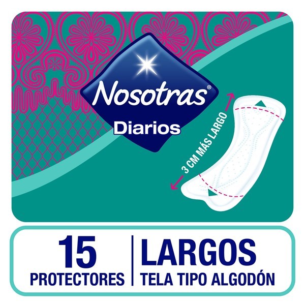 Nosotras Protectores Diarios Largos x 15 Unidades l alt