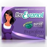 Ibuevanol Rapida Accion Ibuprofeno 20 Capusulas Analgesico #1