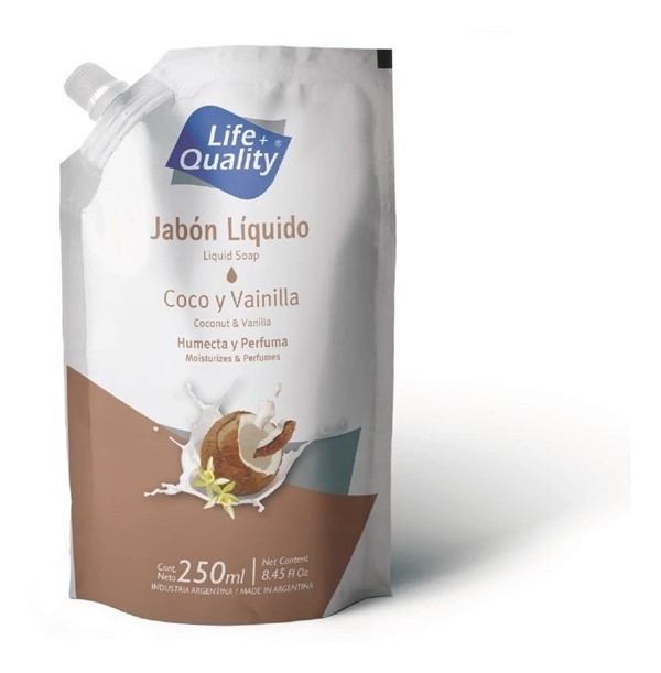 Life Quality Jabón Líquido de Coco Y Vainilla Doypack 250 ml #1