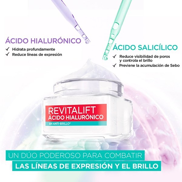 Crema Gel Revitalift con Ácido Hialurónico Loreal París alt