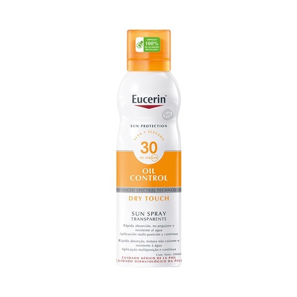 Protector Solar Fps 30 Toque Seco Spray Eucerin Capacidad 200 ml #1