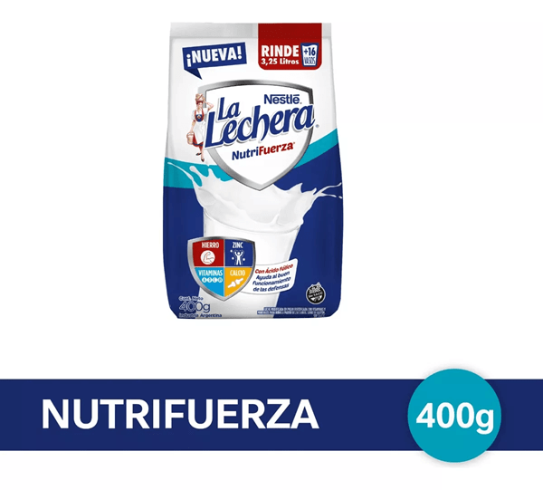 La Lechera Nutrifuerza Nestle Leche en Polvo Pack 400 g alt