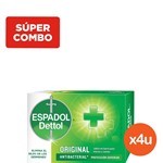 Espadol Dettol Combo Jabón de Tocador Espaldo Dettol Antibacterial Original x 4 un x 80 g C/U #1