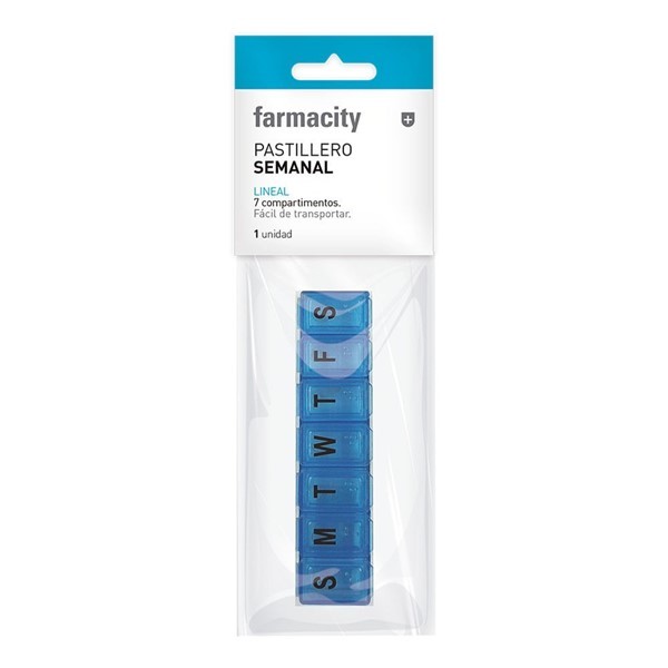 Pastillero Semanal Farmacity Lineal x 15 cm #1