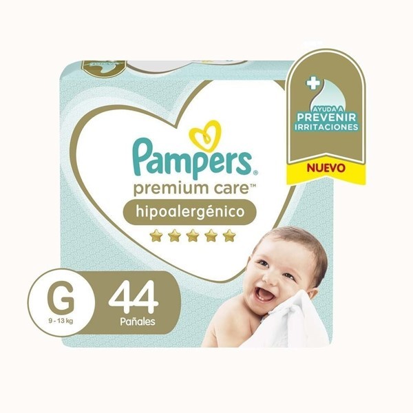 Pampers Pañales Premium Care Hipoalergénico (44 Unidades) | G