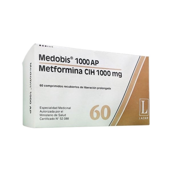 Lazar Medobis Metformina 1000 Mg x 60 Comp Recubiertos #1