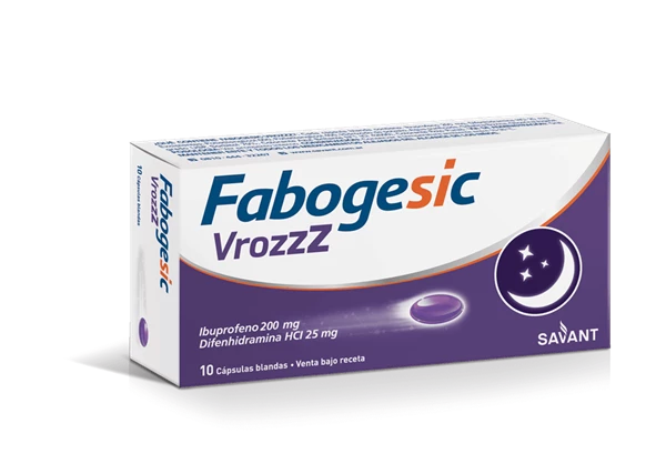 Fabogesic Vrozzz 200 Mg / 25 Mg X 10 Cápsulas Blandas