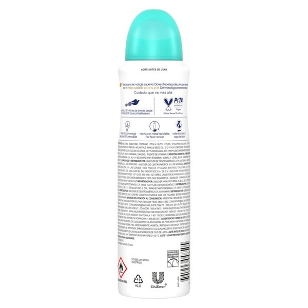 Desodorante Antitranspirante Dove Go Fresh Pera Y Aloe Vera en Aerosol x 150 ml alt