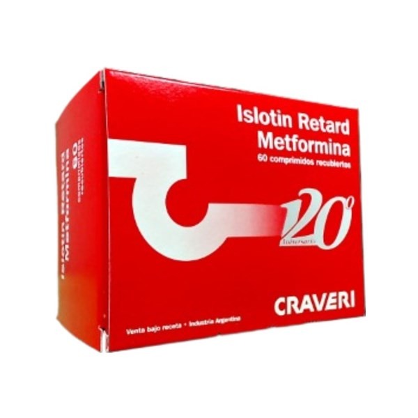 Craveri Islotin Retard 850 Mg Metformina x 60 Comp Recubiertos #1