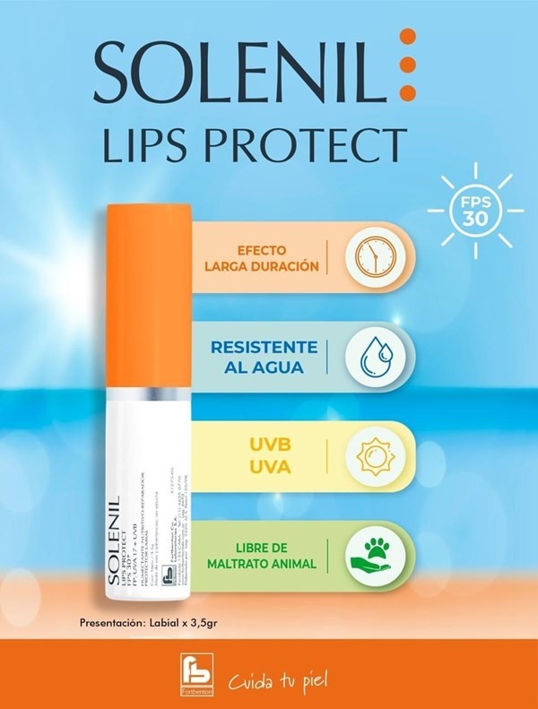 Protector Solar Labial Solenil Lips Protect Fps30 X 3,5 gr alt