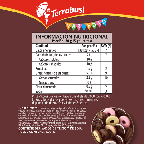 Galletitas Dulce Variedad De Terrabusi Mix Chocolate 300 G. alt