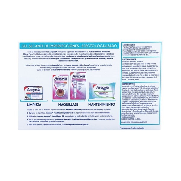 Asepxia Gel Spot Emergencia Transparente28 Gr alt