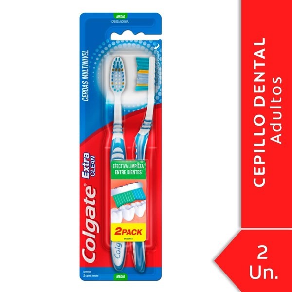 Colgate Cepillo Dental Extra Clean Medio 2X1 #1