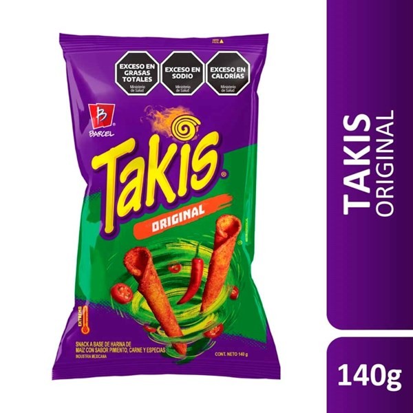Snack Original Pimiento, Carne Y Especias x 140 gr Takis
