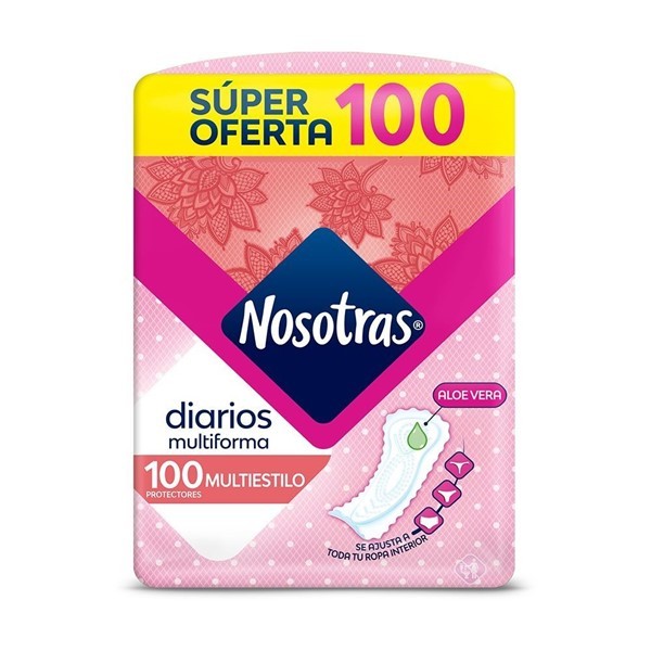 Nosotras Protectores Diarios Multiestilo (100 Unidades) alt