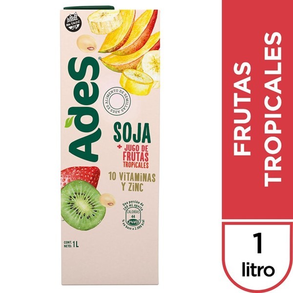 Jugo Ades Soja Frutas Tropicales 1 Lt #1 Jugo Ades Soja Frutas Tropicales 1 Lt #1