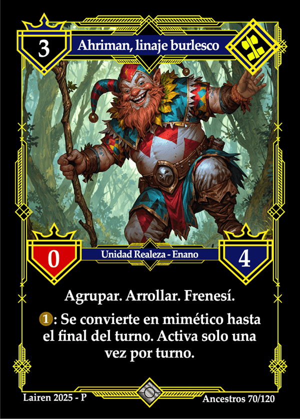 070 Ahriman, Linaje Burlesco Precon Enano/Desertor - Coste 3