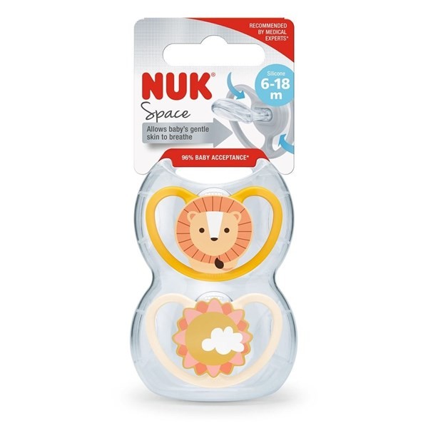 Nuk Chupete Space T2 Leon/Sol (2 Unidades) alt