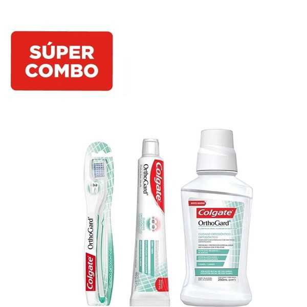 Combo Colgate Orthogard Pasta Dental + Enjuague Bucal + Cepillo Dental #1