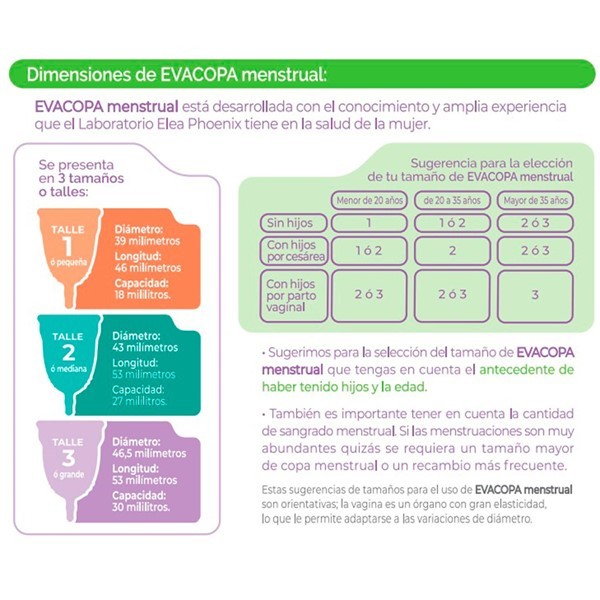 Eva Copa Copa Mestrual Eva D40 Tamaño 1 alt