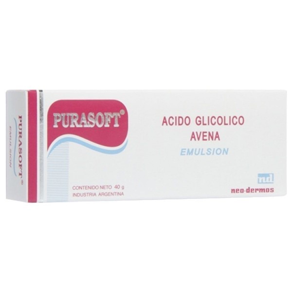 Purasoft  piel Seca Ácido Glicólico Avena Emulsión 40 g