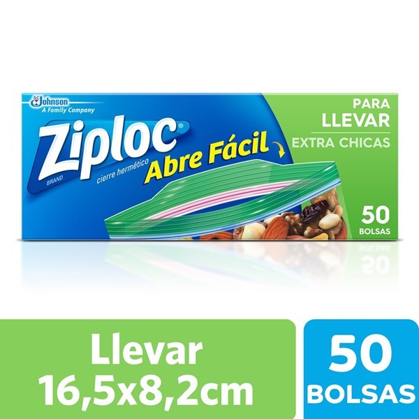 Ziploc Bolsa Para Llevar Extra Chica 50 Unidades alt