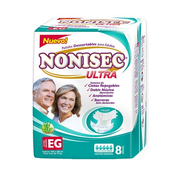 Pañal Adulto  Nonisec Talle Xg Ultra Elastizado x 8 uni #1