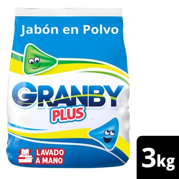 Jabon Polvo Granby Plus Lava Mano 3 kg