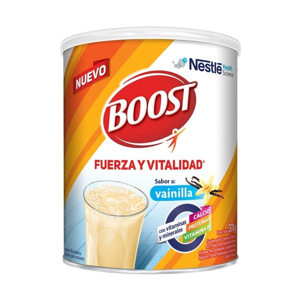 Suplemento Nutricional Boost en Polvo Sabor Vainilla en Lata x 370 gr