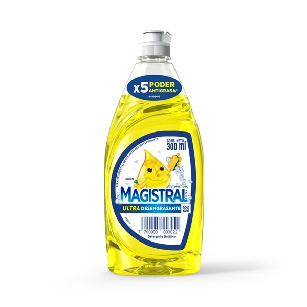 Detergente Magistral Ultra Limón en Botella 300 cc. #1