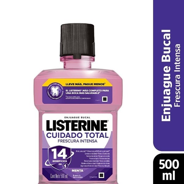 Listerine Cuidado Total Con Fluor 500 ml #1