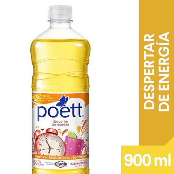 Limpiador Definfectante De Pisos Poett Despertar De Energía 900 Ml #1