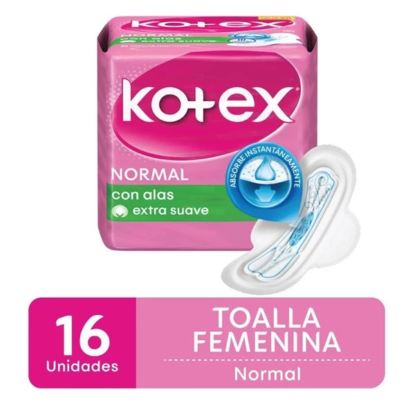 Kotex Toalla Femenina Normal (16 Unidades)