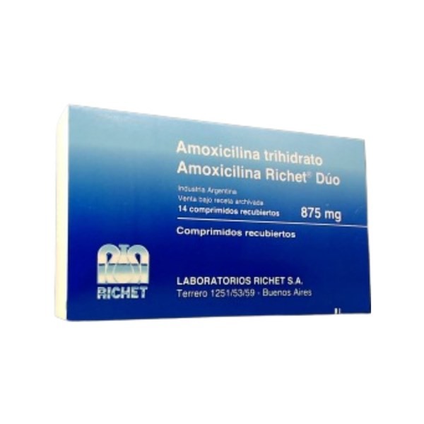Laboratorios Richet Amoxicilina Richet Duo Amoxicilina 875 Mg x 14 Comp #1