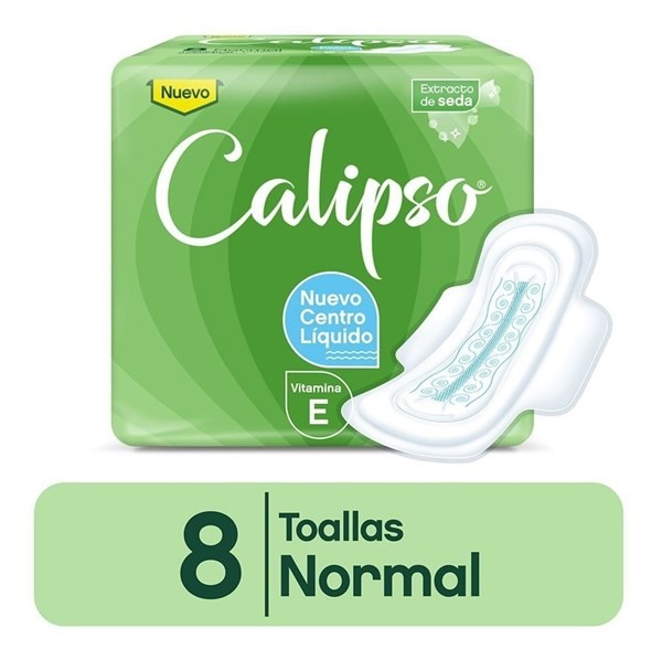 Calipso Normal Con Gel Extra Seda Toalla Femenina x 8 un Unico