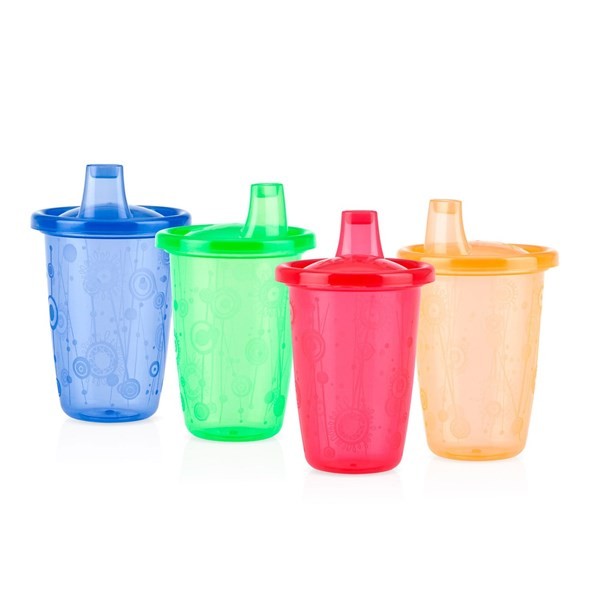 Nuby Vasos Sip N´Stack Con Tapa Y Boquilla (4 Vasos + Tapas)