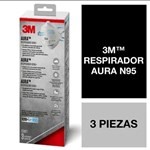 3 m Aura N95 Barbijo Desechable 3 Unidades #1