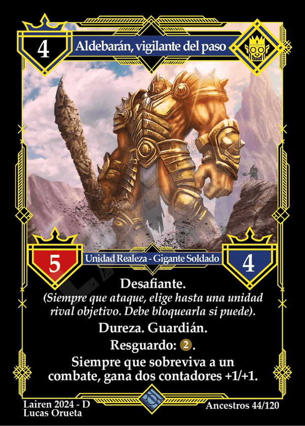 44 Aldebaran, Vigilante Del Paso - Coste 4