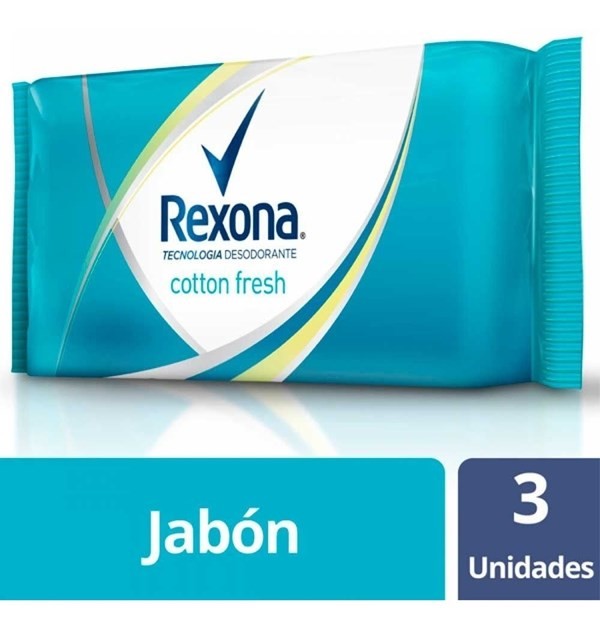 Rexona Cotton Fresh Antibacterial Jabón Barra 3 Unid X 125 G #1