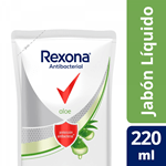 Rexona Aloe Antibacterial Jabón Líquido Repuesto X 220 ml #1