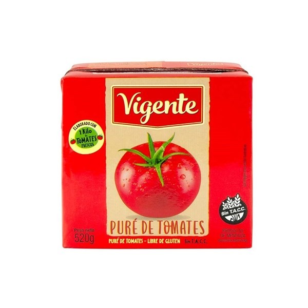 Pure de Tomate Vigente Brick 520 g #1