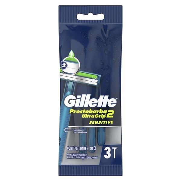 Gillette Máquinas Afeitar Prestobarba Ultragrip 3Uds alt