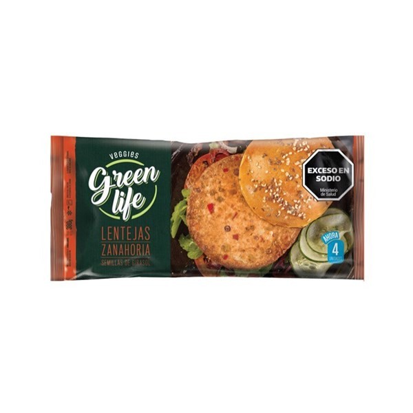 Medallón Veggies Green Life de Lenteja Y Zanahoria 380 g #1